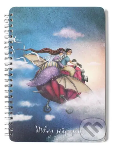 Kroužkový blok A5 Miluji svůj život - čistý