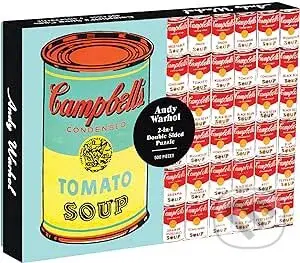 Andy Warhol Soup Can 2-sided 500 Piece Puzzle - Galison