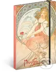 Notes Alfons Mucha – Obraz (linkovaný s gumičkou na uzavření)