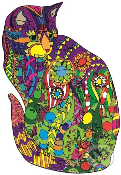 Kočka (Mandala art puzzle) - puzzle z kategorie Maxi dílky