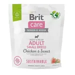 Brit Care Dog Sustainable Adult Small Breed Chicken & Insect 1 kg | Granule pro psy