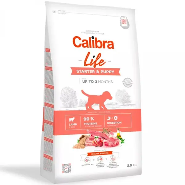 Calibra Dog Life Starter & Puppy Lamb 2,5 kg | Granule pro psy