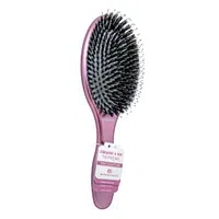 Olivia Garden Ceramic+Ion Supreme Combo Metal Pink kartáč na vlasy s nylonovými a kančími štětinami