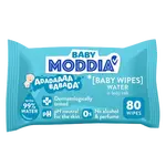 MODDIA BABY Dětské vlhčené ubrousky Water 80 ks