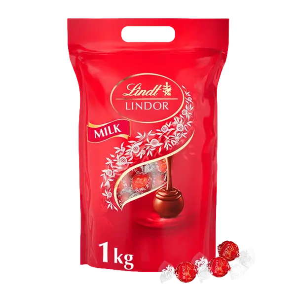 LINDT Lindor pralinky mléčná čokoláda 1000 g