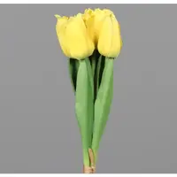 Umělá květina Svazek tulipánů 30 cm, žlutá