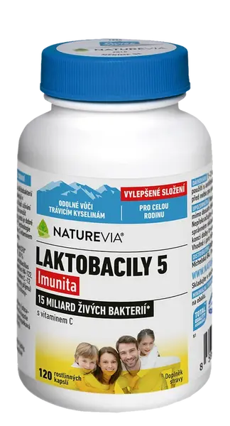 NATUREVIA Laktobacily 5 Imunita 120 kapslí