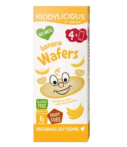 KIDDYLICIOUS oplatky banánové mini 4 x 4 g