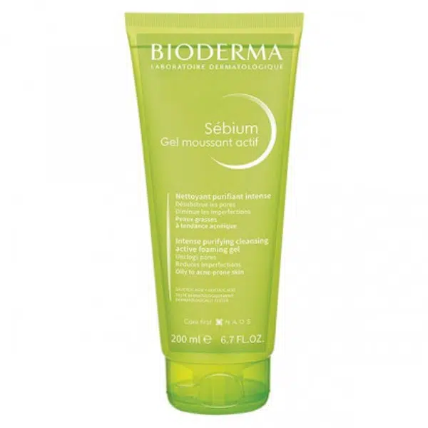 BIODERMA Sébium Gel moussant actif intenzivní hloubkově čisticí gel pro mastnou pleť a akné 200 ml