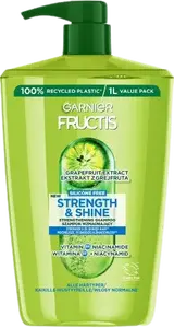 GARNIER Fructis Strength & Shine Posilující šampon pro všechny typy vlasů bez lesku a síly, 1000 ml