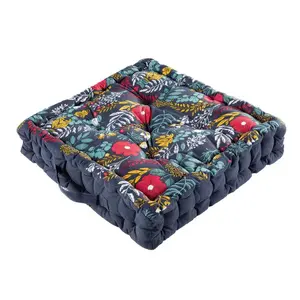 Sedací polštář na zem BOTANICA MIDNIGHT sada 4 ks