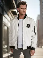 Pánská přechodná bomber bunda béžová