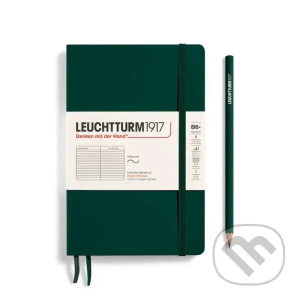 Leuchtturm1917 Zápisník Forest Green Softcover B6+ linkovaný