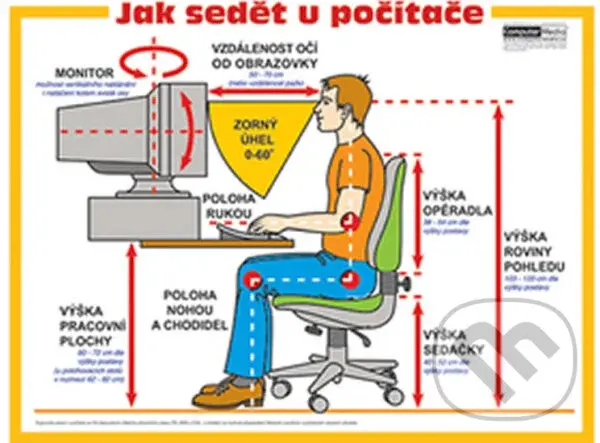 Jak sedět u počítače: nástěnný obraz