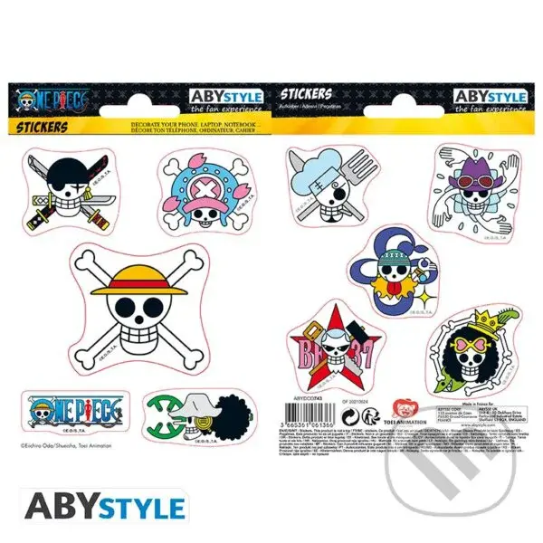 One Piece samolepky - Straw Hat Skulls