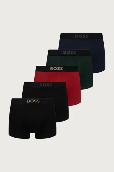 BOSS  boxerky pánské s bavlnou Trunk 5P MetalLogo G 5-pack