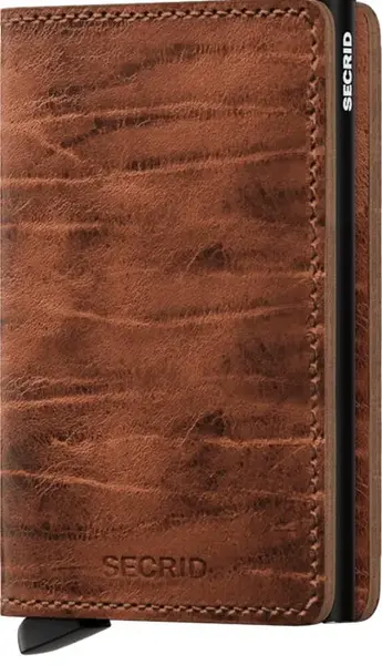 Kožená mini peňaženka Secrid Slimwallet Dutch Martin Whiskey