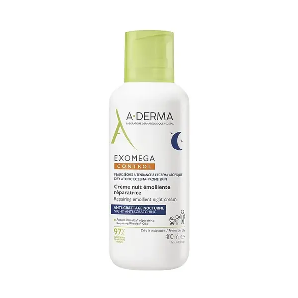 A-DERMA Exomega Control Emolienční noční krém 400 ml