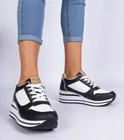 Gemre Black sneakers decorated with glitter and a metal insert Olaria