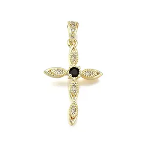 Brass Micro Pave Cubic Zirconia Pendants