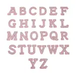 Alphabet Resin Rhinestone Patches