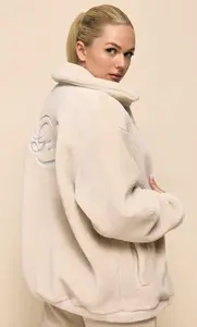 Guess amalia sherpa full zip sweathirt l
