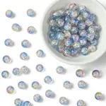 100Pcs Crackle Glass Beads