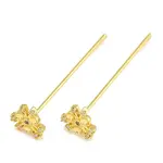 Brass Micro Pave Clear Cubic Zirconia Head Pins