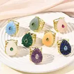Natural & Synthetic Gemstone Cuff Open Rings