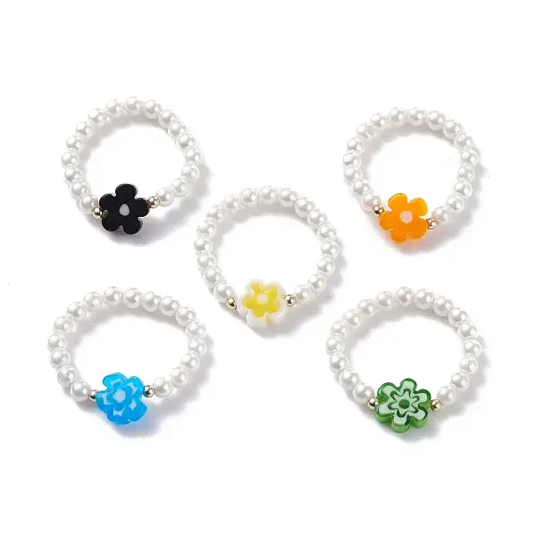 Shell Pearl Stretch Finger Ring