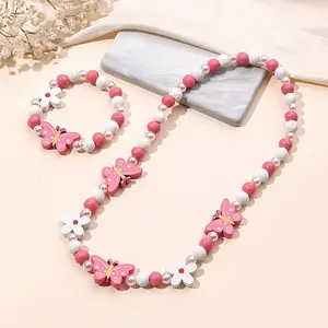 Plastic & Wood Beaded Necklaces & Beaded Bracelets Sets