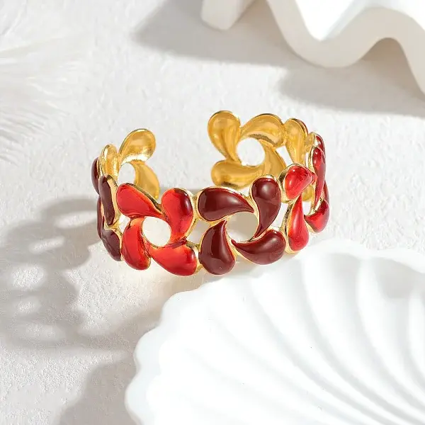 Teardrop 304 Stainless Steel Cuff Bangles