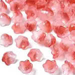 Transparent Two Tone Spray Painted Glass Beads