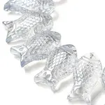 100Pcs Electroplate Transparent Glass Beads