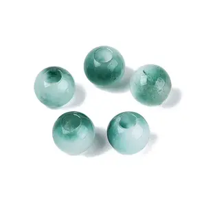 Natural White Jade European Beads