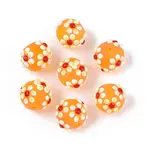 Frosted Transparent Glass Enamel Beads