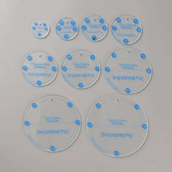 9 Pcs Transparent Acrylic Ruler Kit