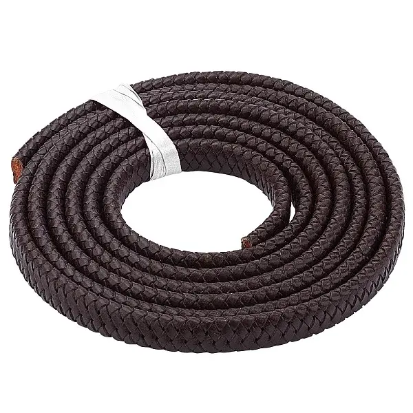 Flat Braided Leather Cord