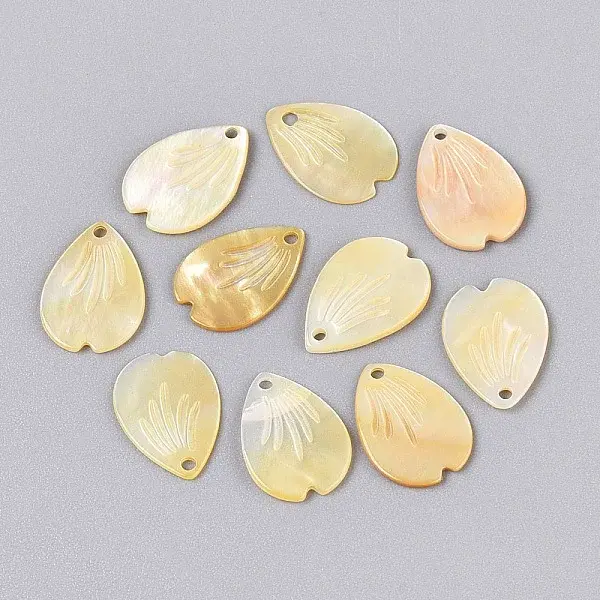 Natural Yellow Shell Charms