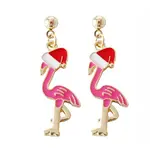 Christmas Theme Alloy Plastic Dangle Stud Earrings