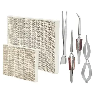 2Pcs 2 Styles Jewlery Honeycomb Quartz Soldering Board