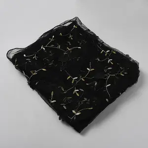 Cloth 3D Flower Embroidered Tulle Fabric