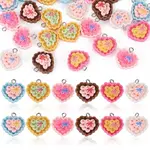 24Pcs 6 Colors Alloy Pendants