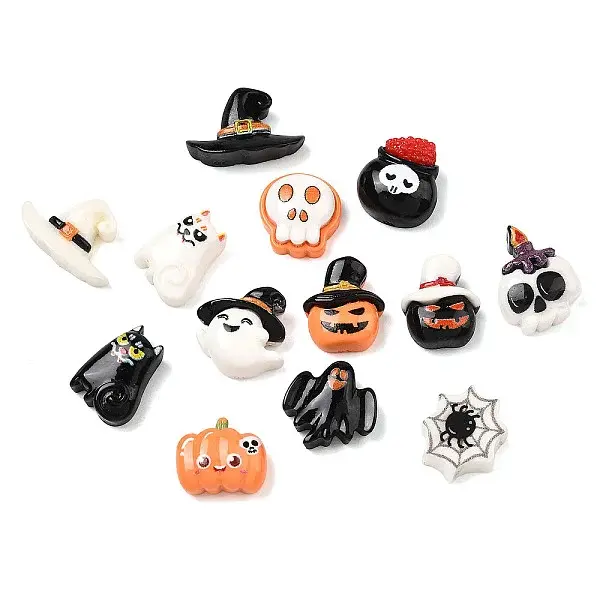 Halloween Printed Opaque Resin Cabochons