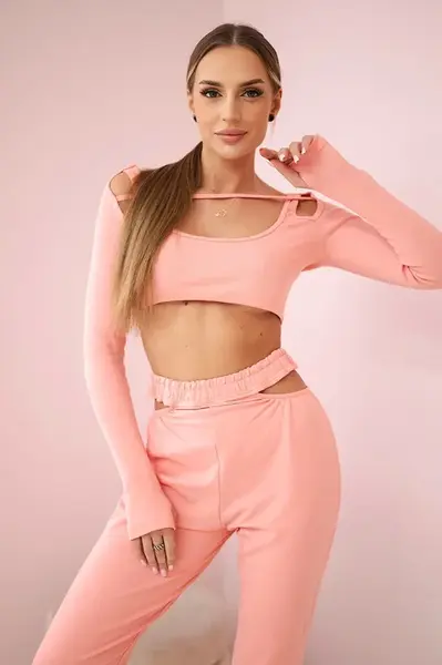 Souprava s top halenkou meruňková