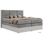 MKS POSTEL BOXSPRING DELVIT KING 180/200 - Světle šedá Samet - Topper T25 - H4