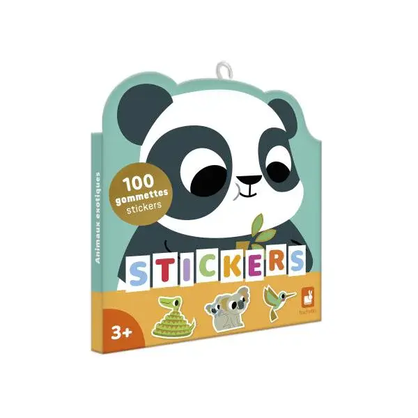 Janod Stickers Samolepky Exotická zvířata 100 ks od 3 let balení S