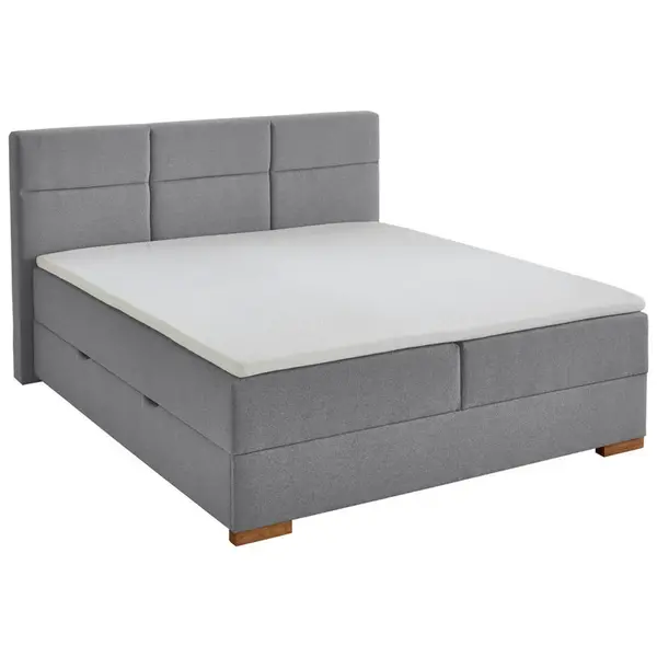 home24 POSTEL BOXSPRING, 180/200 cm, šedá