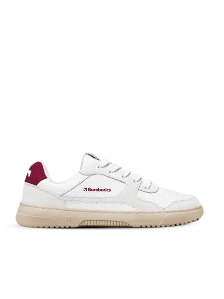 Barefoot tenisky Barebarics Zing - White & Burgundy