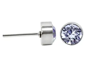 Levien Ocelové náušnice Chaton Light Sapphire